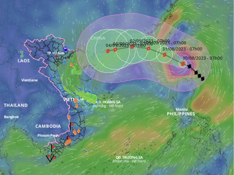 Bão Saola là gì? Bản đồ bão Saola di chuyển trên Biển Đông [Trực tiếp]