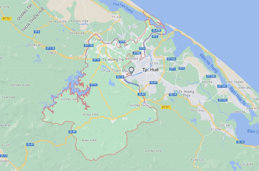 Bản đồ thị xã Hương Trà tỉnh Thừa Thiên Huế [Bản cập nhật 2023]