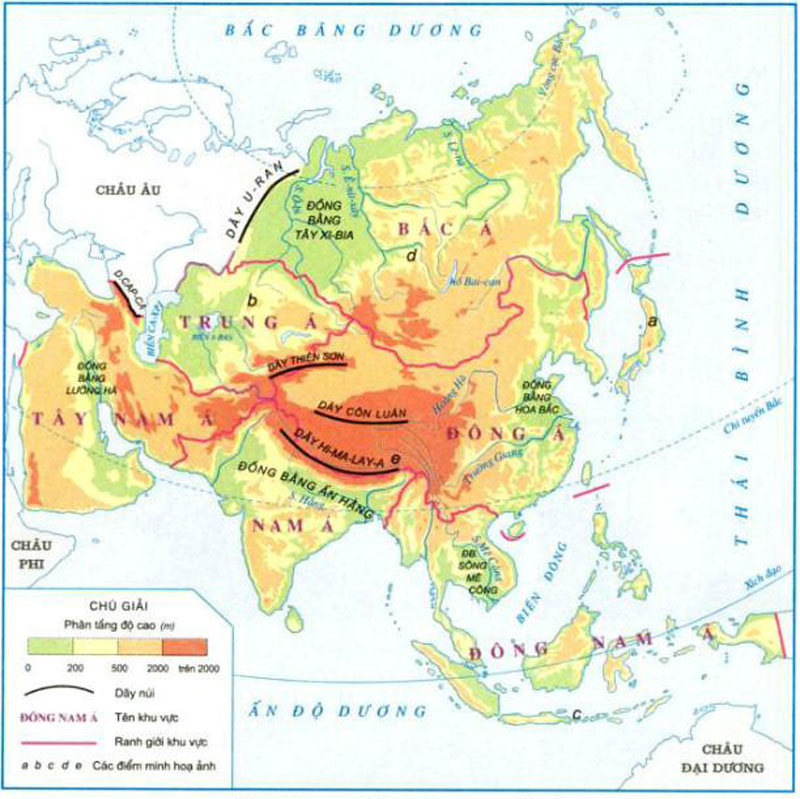 Đặc điểm vị trí địa lý của Châu Á? Tìm hiểu Châu á
